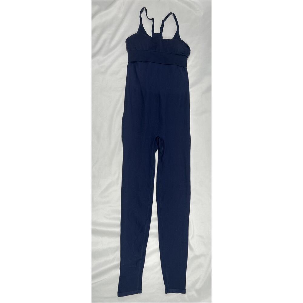 Nwt Victoria Secret Pink Active Seamless Full Length Bodysuit Dark Blue Small